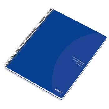 Caderno a5 c/azul 80fls-70gr ambar pautado