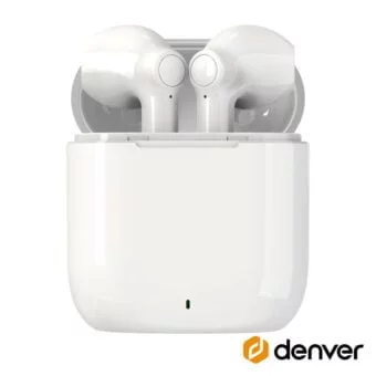 Auriculares Earbuds TWS Bluetooth V5.0 Branco DENVER